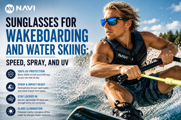Sunglasses for Wakeboarding and Water Skiing: Speed, Spray, and UV | Navi Eyewear