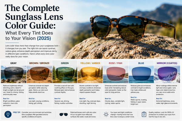 The Complete Sunglass Lens Color Guide: What Every Tint Does to Your Vision (2025)