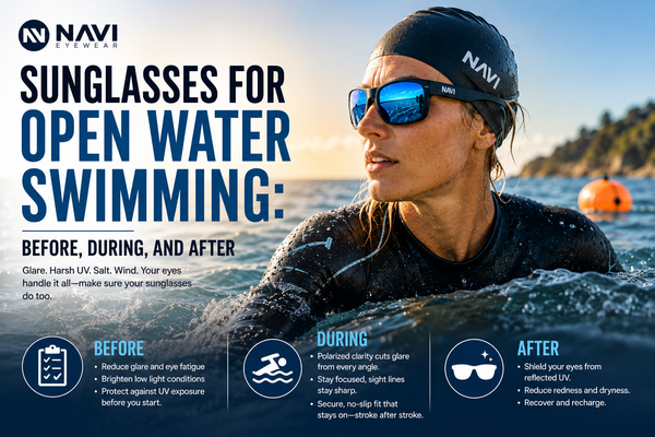 Sunglasses for Open Water Swimming: Before, During, and After | Navi Eyewear
