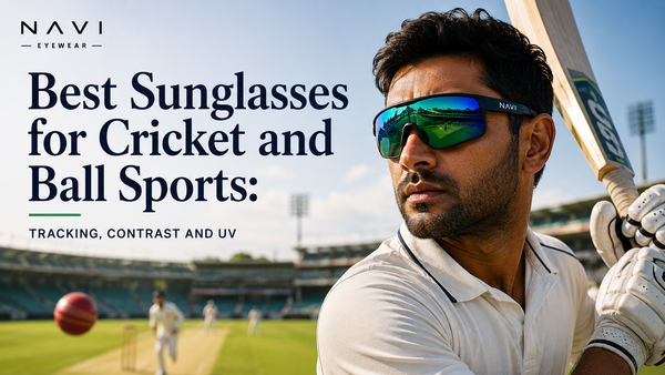 Best Sunglasses for Cricket and Ball Sports: Tracking, Contrast and UV | Navi Eyewear