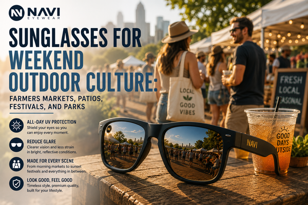 Sunglasses for Weekend Outdoor Culture: Farmers Markets, Patios, Festivals, and Parks | Navi Eyewear